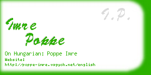 imre poppe business card